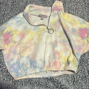 Crop top sweatshirt zip up no hood